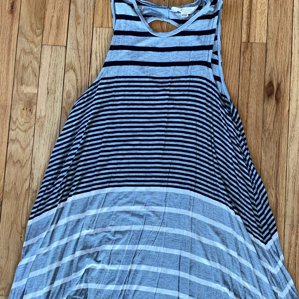 Striped soft and sexy tunic dress